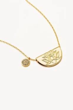 LUCKY LOTUS NECKLACE (18K GOLD VERMEIL)
