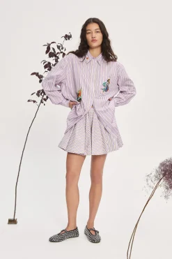 LUCKY PACE EMBELLISHED SHIRT (STRIPE) | PRE ORDER