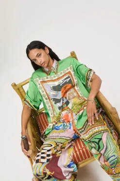 LUCKY PACE SILK PANT (MULTI) | PRE ORDER