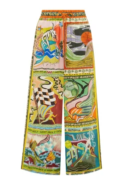 LUCKY PACE SILK PANT (MULTI) | PRE ORDER