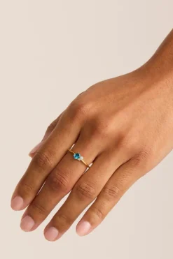 MAGIC OF US RING | DECEMBER (BLUE TOPAZ/18K GOLD VERMEIL)