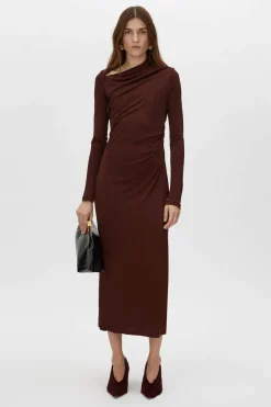 MAI LONG SLEEVE DRESS (ALMANDINE)