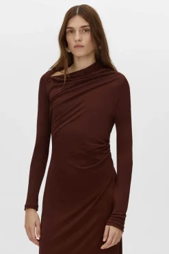 MAI LONG SLEEVE DRESS (ALMANDINE)