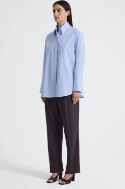 MARGIN SHIRT (FADED BLUE STRIPE)