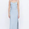 MARI LOU GATHERED MAXI DRESS (DOVE BLUE)