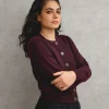 MERINO CREW NECK CARDIGAN (FIG)