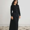 MERINO CREW NECK CARDIGAN (BLACK)