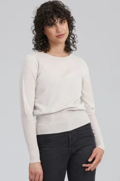 MERINO LONG RIB SWEATER (ALABASTER)
