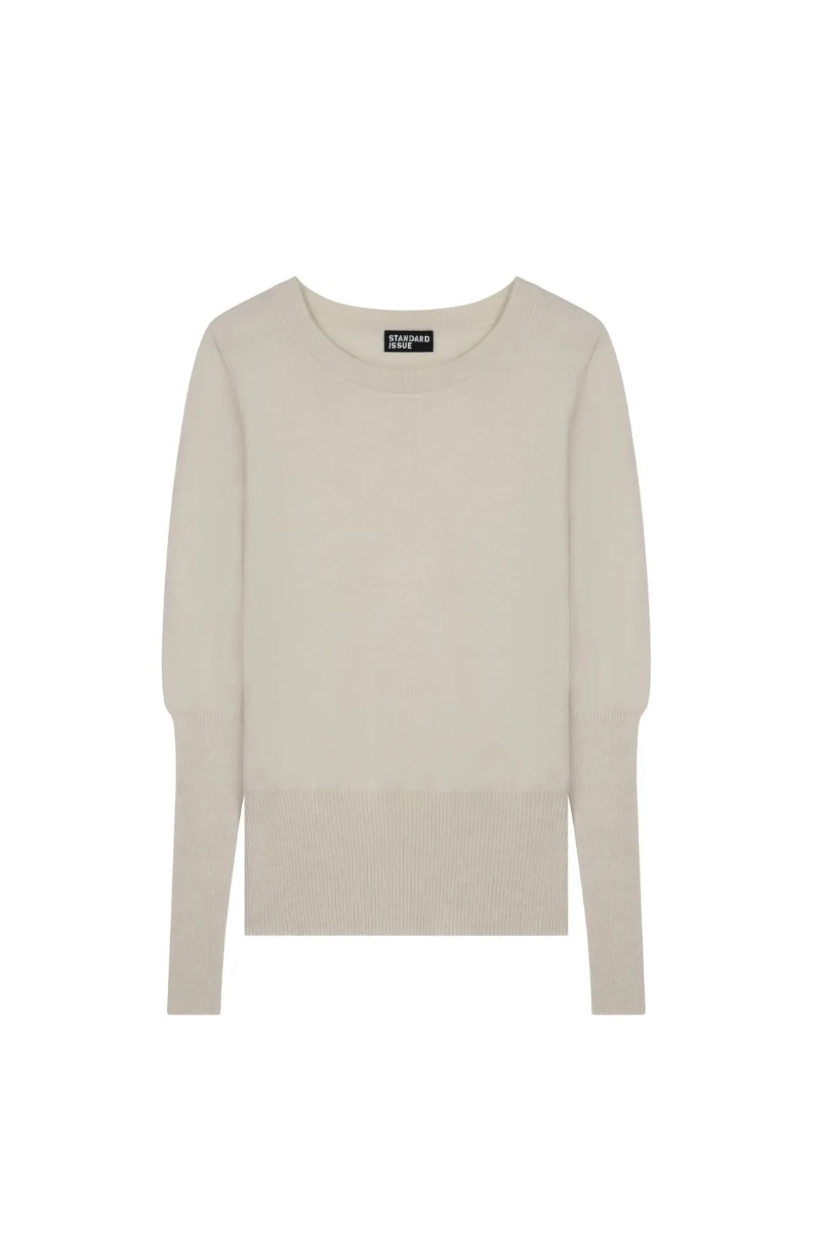 MERINO LONG RIB SWEATER (ALABASTER)