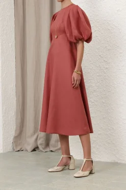 MIDI DAY DRESS (LIPSTICK)