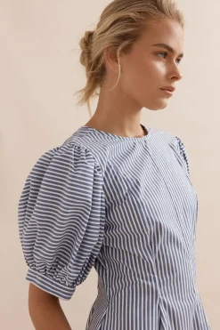 MINI COCO DRESS (BLUE STRIPE)