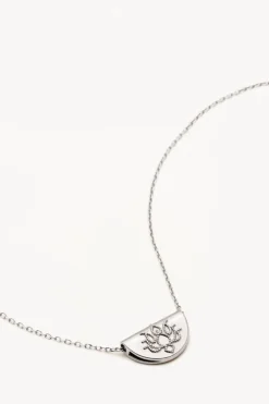 MINI LOTUS NECKLACE (14K SOLID WHITE GOLD)