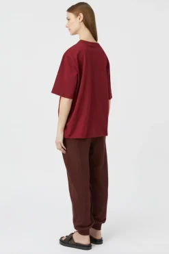 MONICA TEE (BURGUNDY)