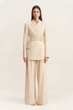 NEWMAN HOURGLASS BLAZER WITH BELT (PARCHMENT)