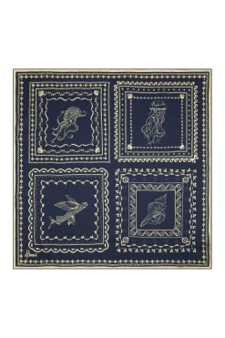 OCEANE SILK SCARF (BLUE)