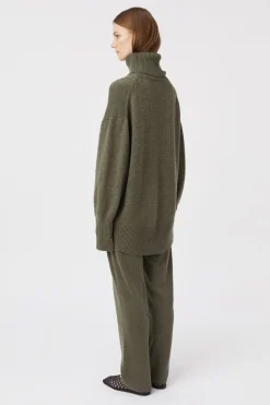 PASCAL CASHMERE BLEND TURTLENECK (ARMY GREEN)