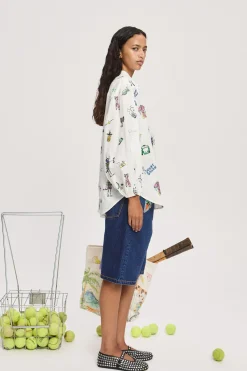 PLAY EMBROIDERED SHIRT (CREAM)
