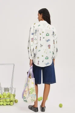 PLAY EMBROIDERED SHIRT (CREAM)