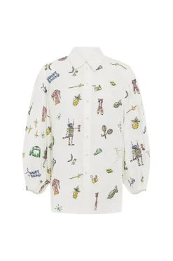 PLAY EMBROIDERED SHIRT (CREAM)