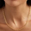 17" BOLD LINK CHAIN NECKLACE (18K GOLD VERMEIL)