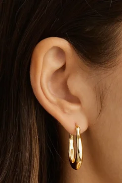 RADIANT ENERGY LARGE HOOPS (18K GOLD VERMEIL)