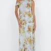 RAHNI ASYM DRESS (ANTIQUE DENIM FLORAL)