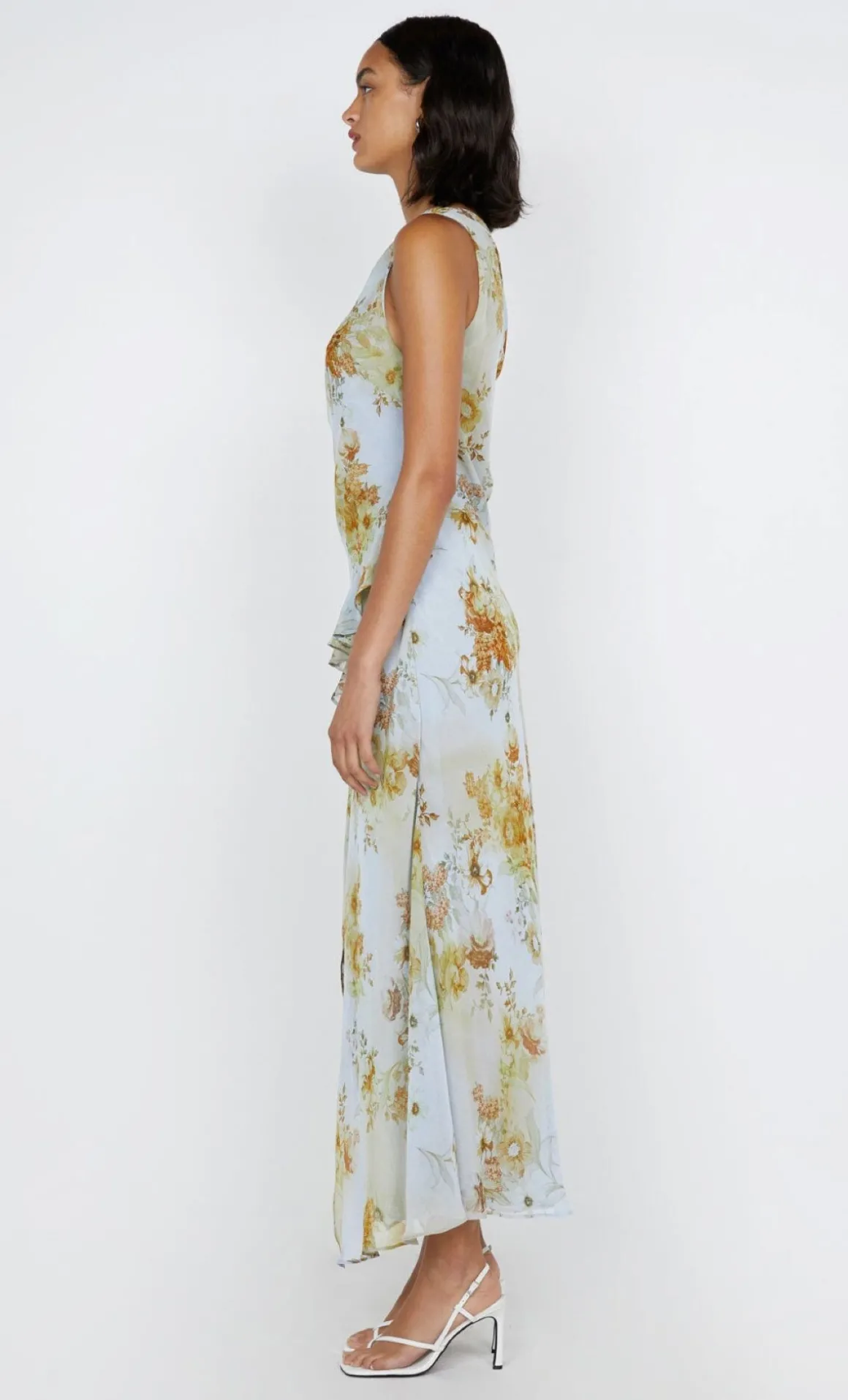 RAHNI ASYM DRESS (ANTIQUE DENIM FLORAL)