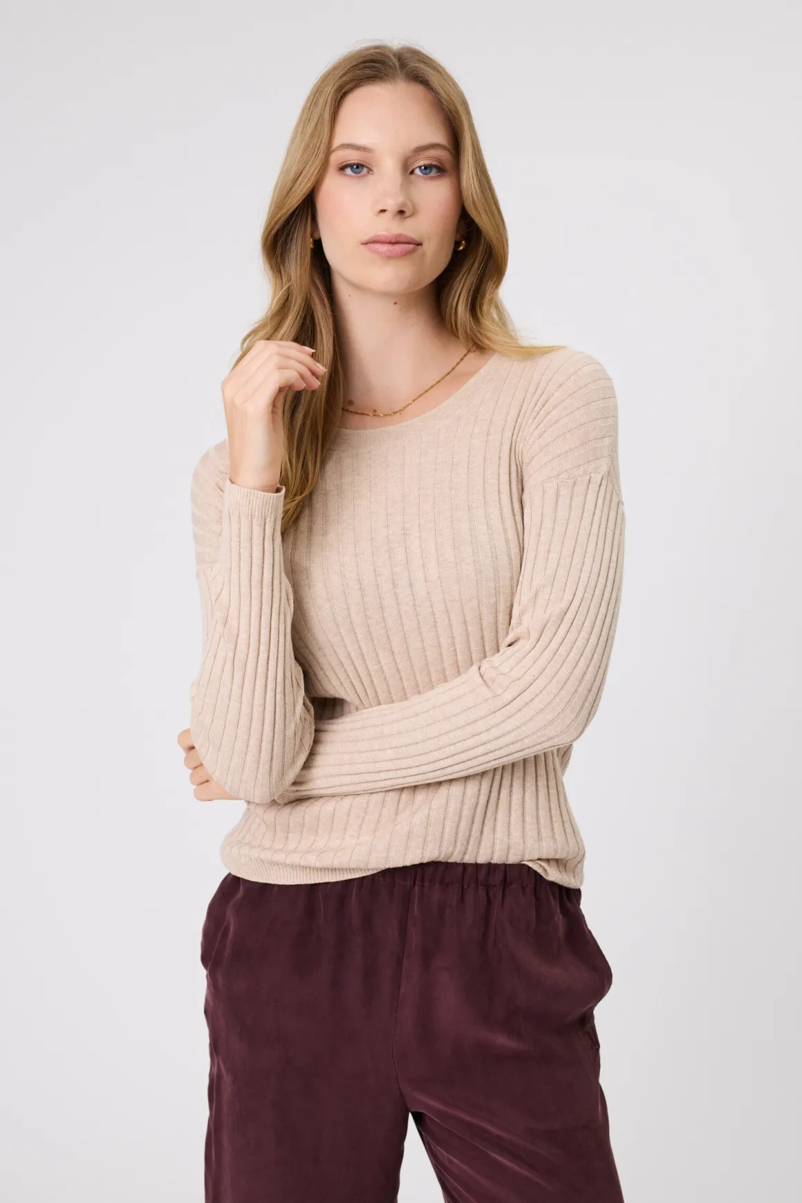 REIGN LONG SLEEVE KNIT (WHEAT)