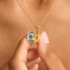 ROUNDED LOTUS PENDANT NECKLACE (18K GOLD VERMEIL)