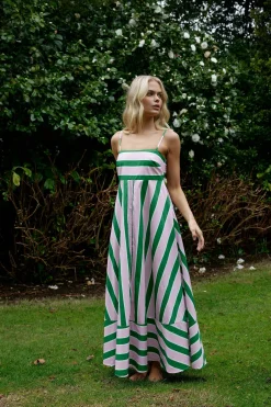 RUE DRESS (BABY/FOREST STRIPE)