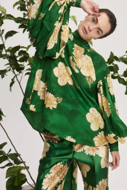 SAGE SILK SHIRT (GREEN)