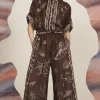 SAMMY SILK PANT (CHOCOLATE)