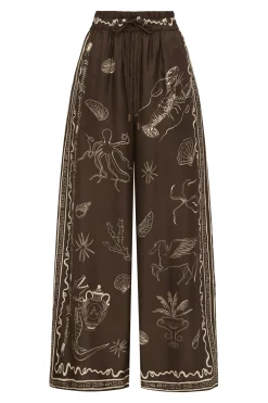 SAMMY SILK PANT (CHOCOLATE)