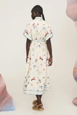 SANDY EMBROIDERED SHIRTDRESS (MULTI)