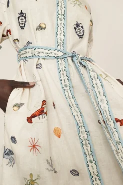 SANDY EMBROIDERED SHIRTDRESS (MULTI)