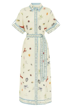 SANDY EMBROIDERED SHIRTDRESS (MULTI)