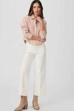 SASHA ANKLE WIDE LEG JEAN (TONAL ECRU)