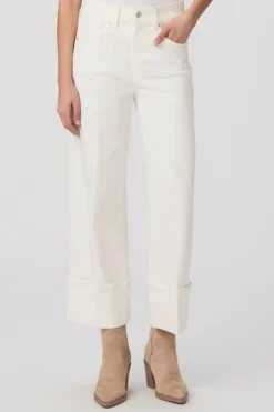 SASHA ANKLE WIDE LEG JEAN (TONAL ECRU)