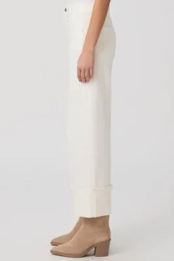 SASHA ANKLE WIDE LEG JEAN (TONAL ECRU)