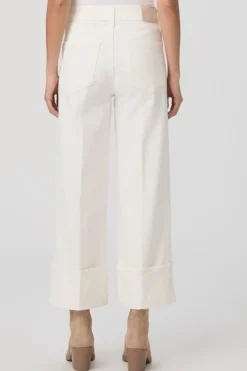 SASHA ANKLE WIDE LEG JEAN (TONAL ECRU)