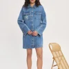 STEPHI DENIM MINI DRESS (LIGHT INDIGO) | PRE ORDER