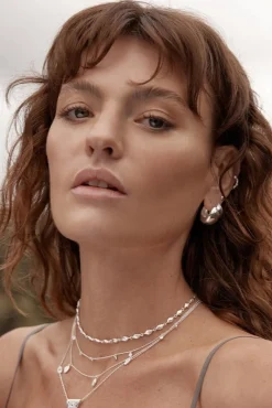 SUNKISSED LARGE HOOPS (STERLING SILVER)