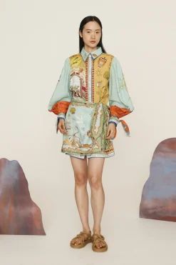 SURREALIST SUMMER MINI SHIRTDRESS (MULIT)