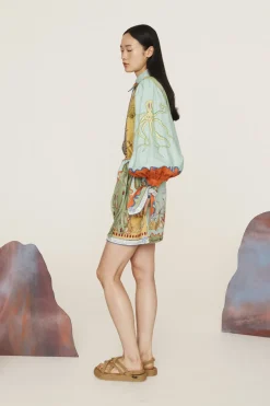 SURREALIST SUMMER MINI SHIRTDRESS (MULIT)