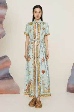 SURREALIST SUMMER SHIRTDRESS (MULTI)