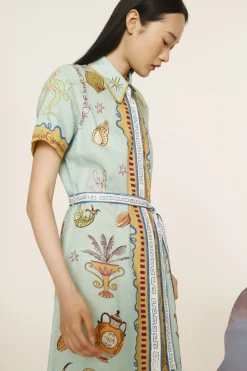SURREALIST SUMMER SHIRTDRESS (MULTI)