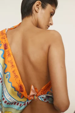 SURREALIST SUMMER SILK SCARF (MULTI)