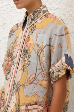 TALLOW RELAXED SHIRT (NAUTICAL MAP)