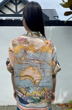TALLOW RELAXED SHIRT (NAUTICAL MAP)