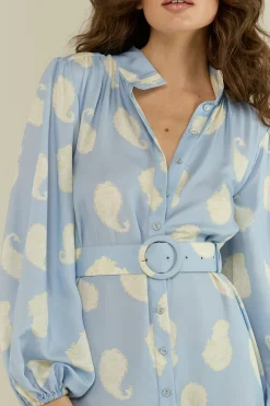 TESSIE DRESS (PERIWINKLE PAISLEY)